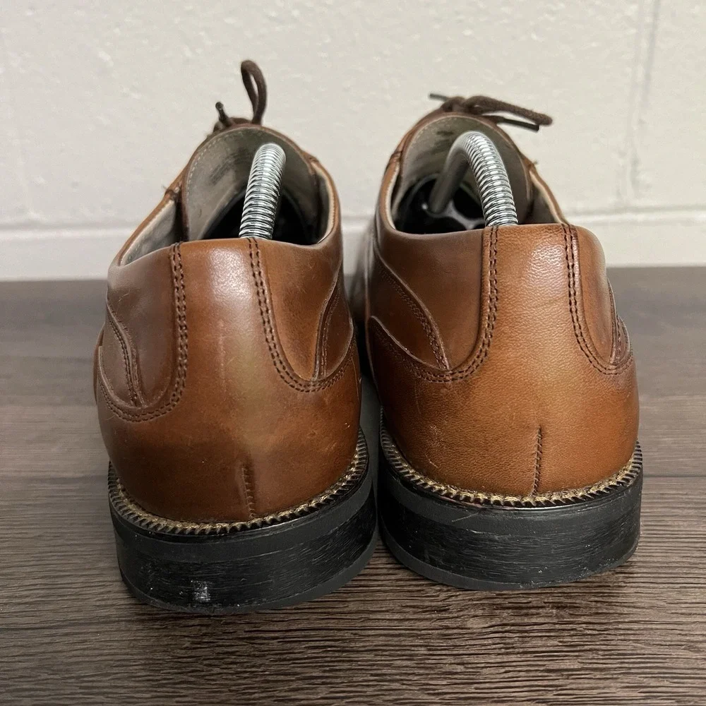 Florsheim Dress Shoes Mens 10D Oxford Brown Leather Lace Up Casual 11256-200